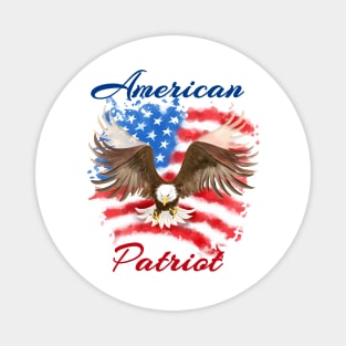 American Patriot Swooping Eagle colors Magnet